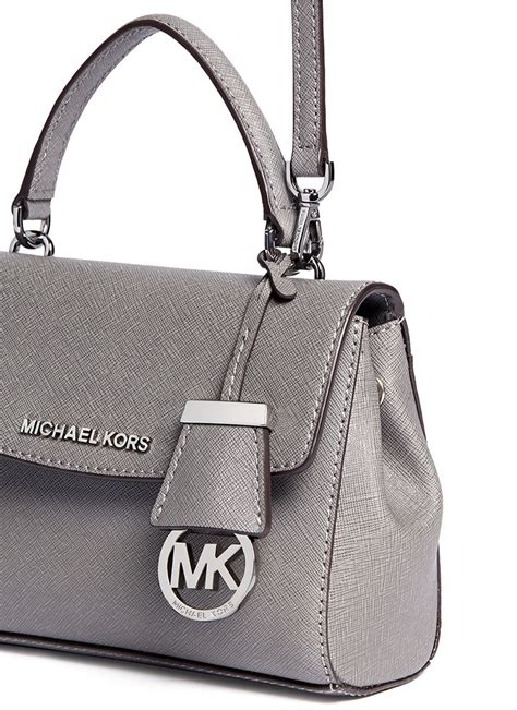 michael kors small purse grey|grey Michael Kors purse crossbody.